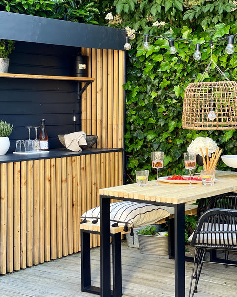 DIY Gartentisch und Bank im Scandi Style